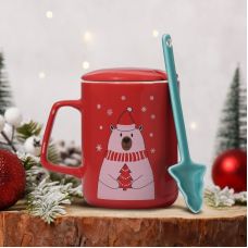 "Bear" mug with spoon